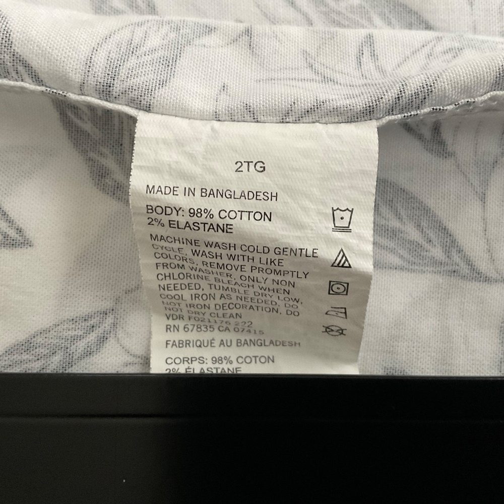 Nautica Short Sleeve Button Down Floral Shirt XXL White Stretch Hawaii Resort - Picture 10 of 11